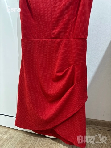 Елегантна червена рокля, снимка 5 - Рокли - 52879753