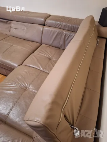 НАМАЛЕНИЕ!!! Голям ъглов диван, естествена кожа, снимка 10 - Дивани и мека мебел - 48262000