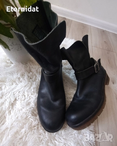 Черни боти ЕСТЕСТВЕНА кожа TOMMY HILFIGER , снимка 5 - Дамски боти - 51863256