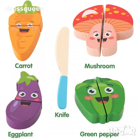 3580 Дървени зеленчуци за рязане, снимка 3 - Други - 37769915