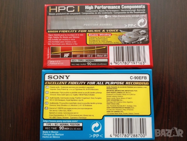 OVP чисто нови хромни касети Maxell XLII60/TDK SA 80/Sony UX-Pro 90/Sony HF90 / Sony EF90, снимка 3 - Аудио касети - 54228038