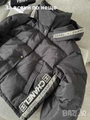 Chanel Дамско Черно Зимно Яке Шанел Код A933, снимка 4 - Якета - 51883572