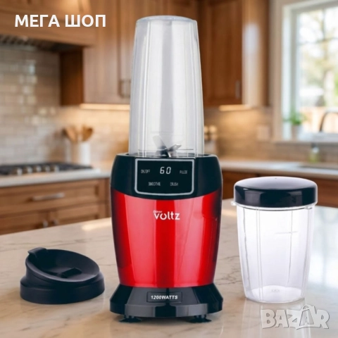 Мощен нутри блендер Oliver Voltz, 1200W с LED дисплей и 2 кани за смути (1000ml/800ml)