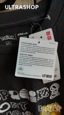 НОВА Тениска Uniqlo x Pokemon S размер , снимка 3 - Тениски - 39887478