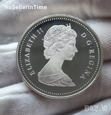 Възпоменателна сребърна монета 1 Dollar - Elizabeth II Centenary of Vancouver