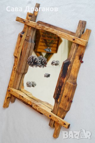 Дървена рамка с огледало, снимка 11 - Огледала - 36689967