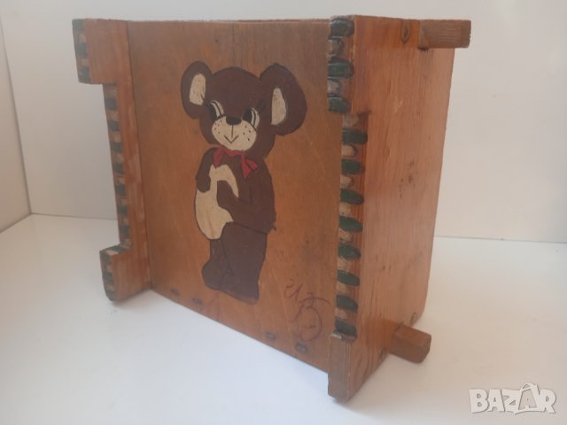 Стара дървена ръчно рисувана кутия, снимка 4 - Колекции - 42924972