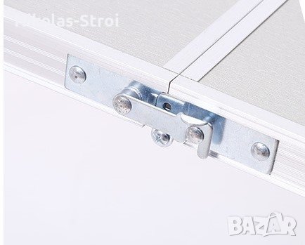 Компект Сгъваема Маса и Столове Malatec , 4 Стола, Алуминиев Материал, Сгъваема, 120 x 60 x 70 cm, снимка 4 - Други - 42036995