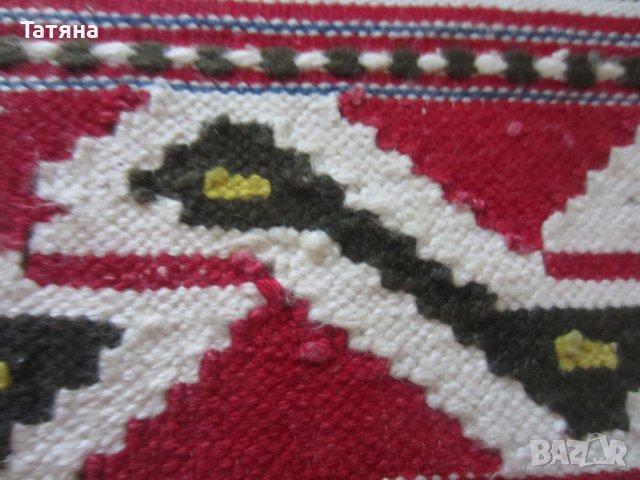 РЪЧНО ТЪКАНА ТОРБА  –100% ВЪЛНА; ръчно  тъкано и бродирано   ПЛАТНО  ;ПОКРИВКИ;КЪРПИ;калъфки ;, снимка 7 - Антикварни и старинни предмети - 36776270