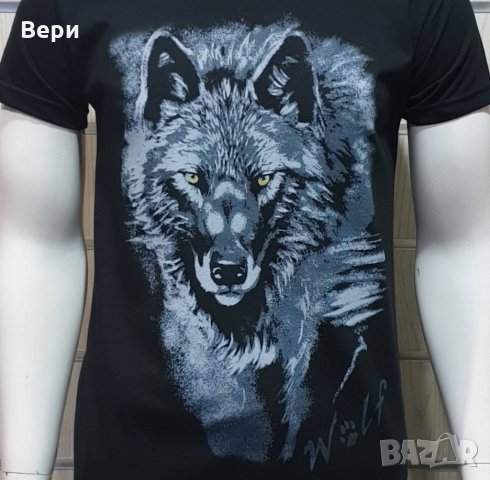 Нова мъжка тениска с дигитален печат Сив Вълк, Серия Вълци, снимка 10 - Тениски - 29104399