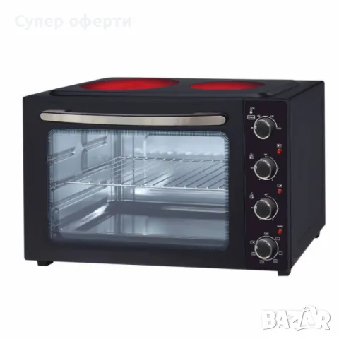 Готварска печка Voltz с 2 котлона с инфрачервен нагреватели 1000W и 1500W, 45л., снимка 2 - Печки, фурни - 49941999