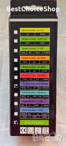 5 в 1 тестер за вода за басейн Цифров дисплей pH TDS EC Соленост Температура, снимка 3 - Друга електроника - 53150153