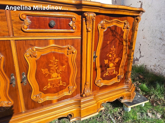 Италиански уникален комод с богата Интарзия , снимка 10 - Шкафове - 52712641