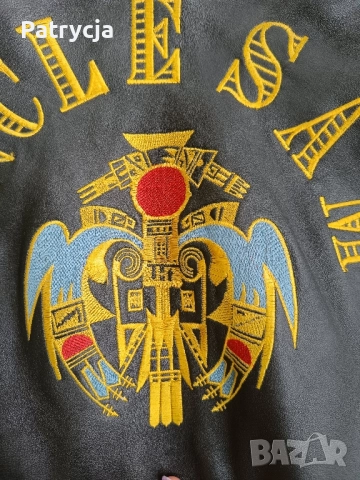 Vintage Uncle Sam уникално мъжко кожено яке 90s M , снимка 2 - Якета - 52024365