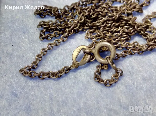 СТАР ФИН СРЕБЪРЕН СИНДЖИР СИНДЖИРЧЕ ПАТИНИРАНО СРЕБРО 925 СРЕБЪРНА ВЕРИЖКА За МЕДАЛЬОН 50173, снимка 2 - Антикварни и старинни предмети - 50136144