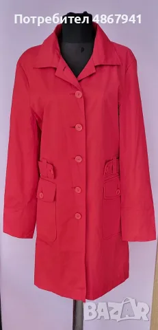 KOMBIWORLD Тренч L / 40/42 / M-L - Червено - 65% Памук - Палто 