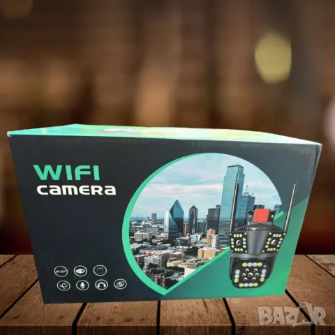 Тройна 4G камера за наблюдение,WIFI,работи със SIM карта,12 MP,Ultra HD, снимка 1 - HD камери - 47711968