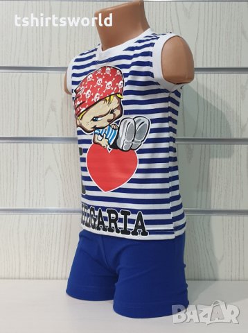 Ново детско моряшко комплектче с трансферен печат Пират, 18-24 месеца, снимка 3 - Комплекти за бебе - 33839799