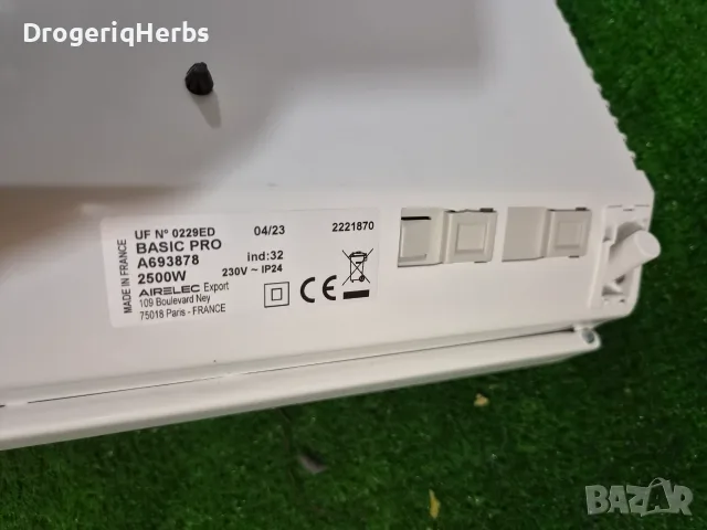 ЕЛЕКТРИЧЕСКИ КОНВЕКТОР AIRELEC - BASIC PRO 2500 W, снимка 3 - Отоплителни печки - 56440948
