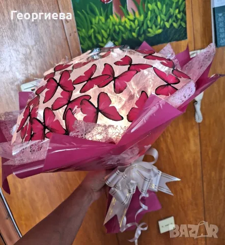 Светещи,ръчно изработени букети "DESS" 🦋💐, снимка 5 - Други - 49420084