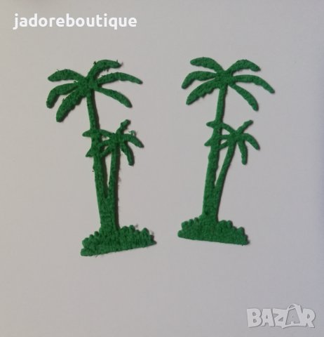 Елемент от гумена хартия EVA палми 2 бр скрапбук декорация , снимка 1
