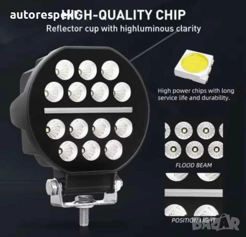 Диоден халоген LED светлини габарит, жълта 12/80V 50W, снимка 5 - Аксесоари и консумативи - 50894105