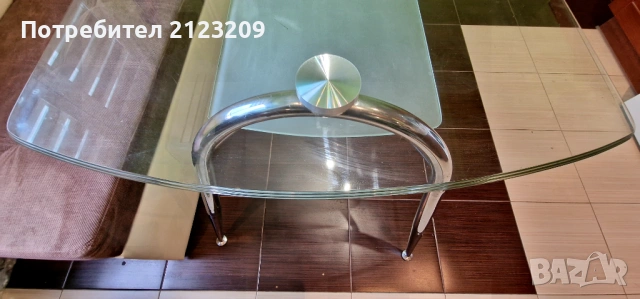 Стъклена трапезна маса с четири стола, снимка 11 - Маси - 53926993
