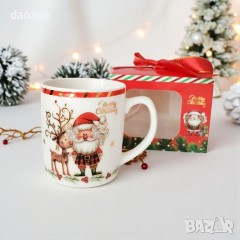 6238 Коледна чашка за кафе в подаръчна кутия, 180 мл