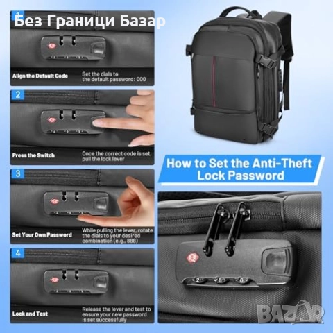 Нова Водоустойчива вакуумна раница с помпа, отделение за обувки и лаптоп, снимка 5 - Раници - 52776066