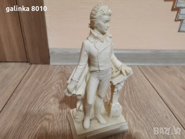 Стара масивна статуетка Моцарт, снимка 2 - Антикварни и старинни предмети - 50196658