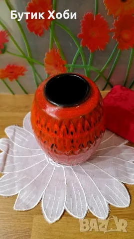 Винтидж керамична ваза,  West Germany,  Scheurich?, снимка 5 - Антикварни и старинни предмети - 49214109