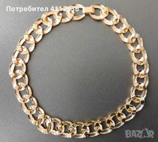 Тройно позлатена винтидж верига Napier, снимка 2 - Колиета, медальони, синджири - 53220919