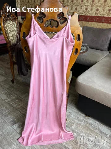 Нова нежна парти коктейлна розова сатен сатенена елегантна рокля Mohito , снимка 6 - Рокли - 50243463