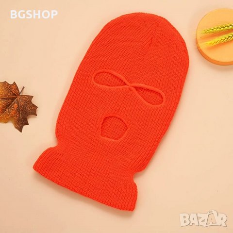 Зимна шапка маска - Orange Balaclava, снимка 7 - Шапки - 30397918