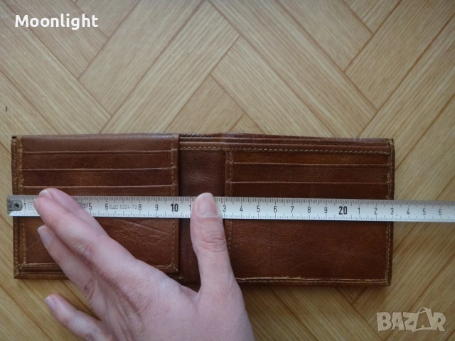 Нов кафяв мъжки кожен портфейл, портмоне от естествена кожа, снимка 12 - Портфейли, портмонета - 53134765