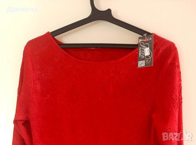 Елегантна рокля в червено, снимка 2 - Рокли - 40685285