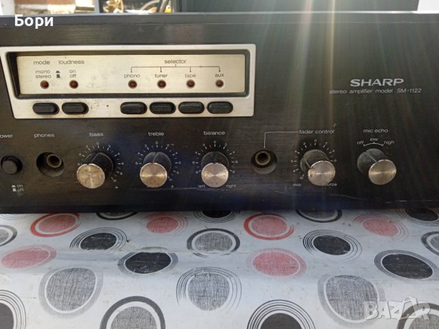 SHARP SM-1122 STEREO Усилвател, снимка 6 - Ресийвъри, усилватели, смесителни пултове - 39730459