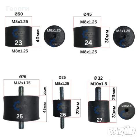 Антивибрационен тампон - антивибрационни тампони, снимка 6 - Части - 50398841