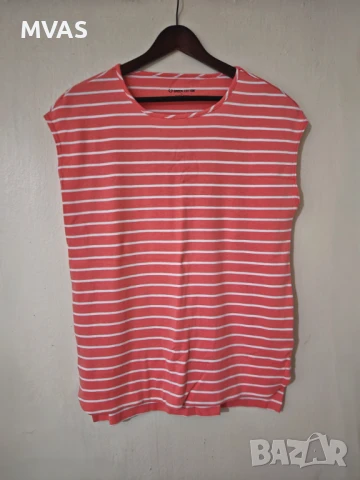 Нова дамска дълга памучна туника L размер коралово бяла