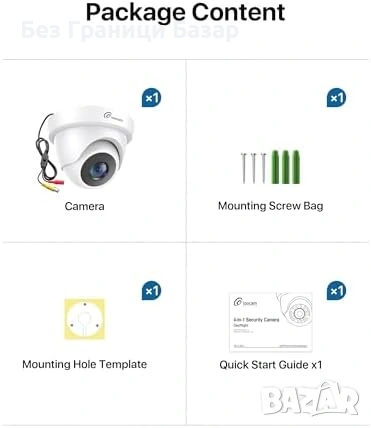 Нова Куполна CCTV камера Loocam 2MP 1080P IR IP66 за видеонаблюдение, снимка 10 - IP камери - 53973191