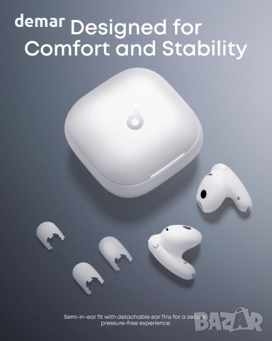 Безжични Bluetooth слушалки Soundcore Liberty Buds от Anker, бели, снимка 2 - Bluetooth слушалки - 52973597