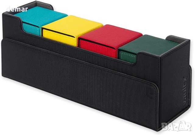 Кутия за карти Vault X Exo-Tec 450+ с магнитен капак - черно, червено, снимка 7 - Нумизматика и бонистика - 42223409