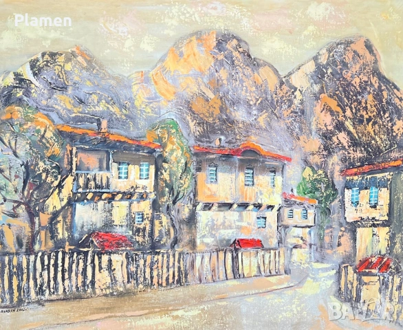 КАРТИНА МАСЛО НА ПРАТНО ЗАВАРИН ВЕСЕЛИНОВ 2002 Г., снимка 2 - Картини - 54161021