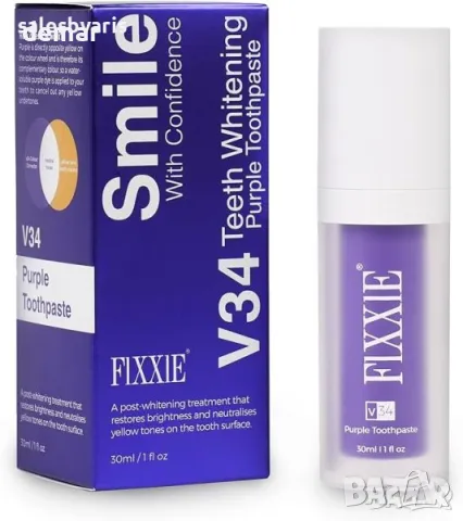 FIXXIE V34 Паста за Зъби, Премахване на Петна, Коректор за Цвят на Зъби