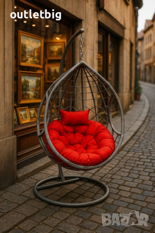 Люлка-градинска люлка -висяща, тип яйце-гнездо, снимка 5 - Градински мебели, декорация  - 52235867