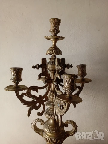 Бароков свещник, снимка 4 - Антикварни и старинни предмети - 50797761