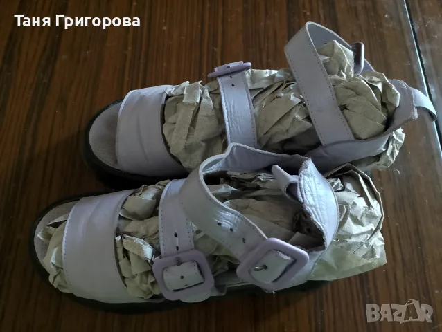 Бледо лилави дамски сандали естествена кожа, снимка 6 - Сандали - 55738929