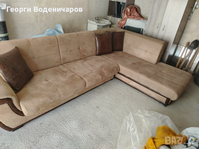 Разтегателен диван с клик-клак механизъм , снимка 2 - Дивани и мека мебел - 50764191