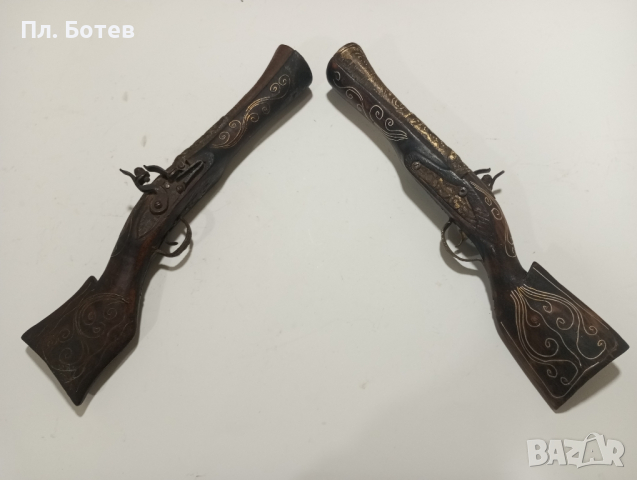 Стар кремъчен пистолет/револвер , снимка 4 - Антикварни и старинни предмети - 44642058