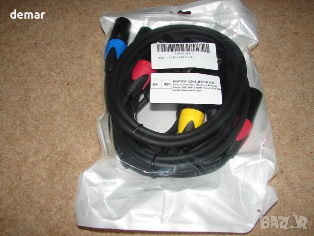 YATIME XLR кабел 1M 4Pack XLR микрофонен кабел 3-пинов балансиран , снимка 8 - Кабели и адаптери - 42067880